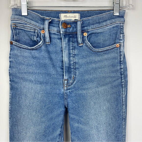 Madewell Stovepipe High Waist Rise Jeans in Ditmas Wash Straight Leg MC539 24 - Picture 9 of 16